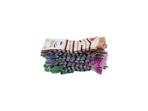 Vakre 9328-17 (36-40) Bayan Penye Patik Çorap 12'li