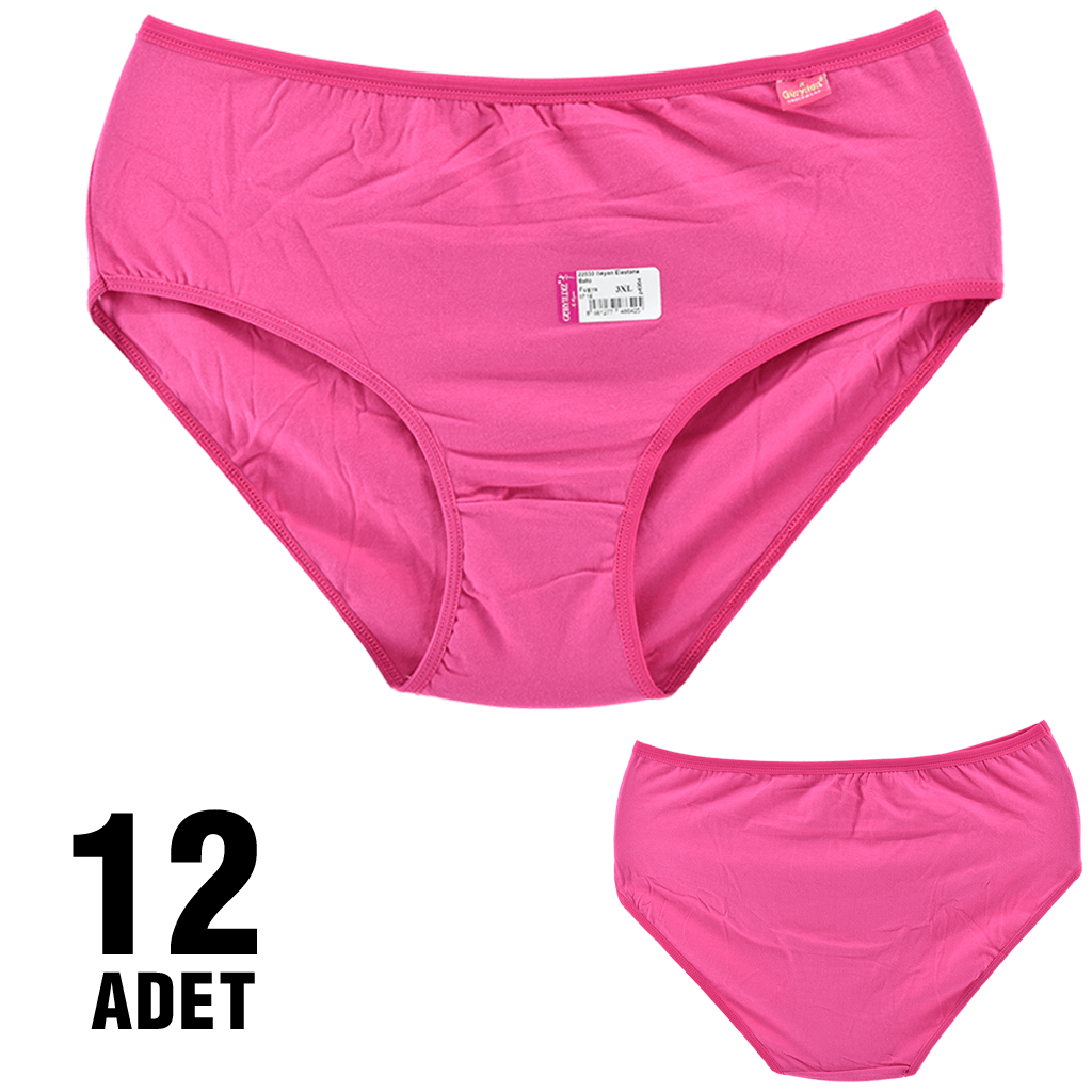 Güryıldız 92007 3XL Düz Bayan Bato 12'li