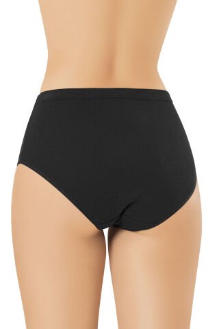 Kota 5118 (L-XL-2XL-3XL) Modal Kaşkorse Yüksek Bel Bayan Külot 12'li 3XL - SİYAH