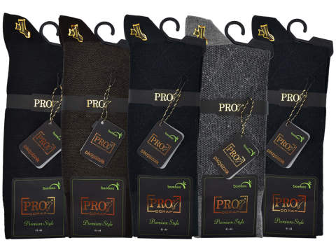 PRO 17637 Dikişsiz Likralı Erkek Bambu Çorap 12'li