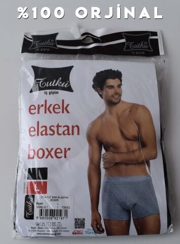 Tutku Erkek Likralı Boxer SİYAH - XXL