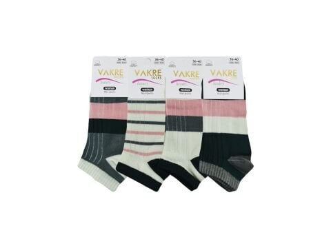 Vakre 9328-20 (36-40) Bayan Penye Patik Çorap 12'li