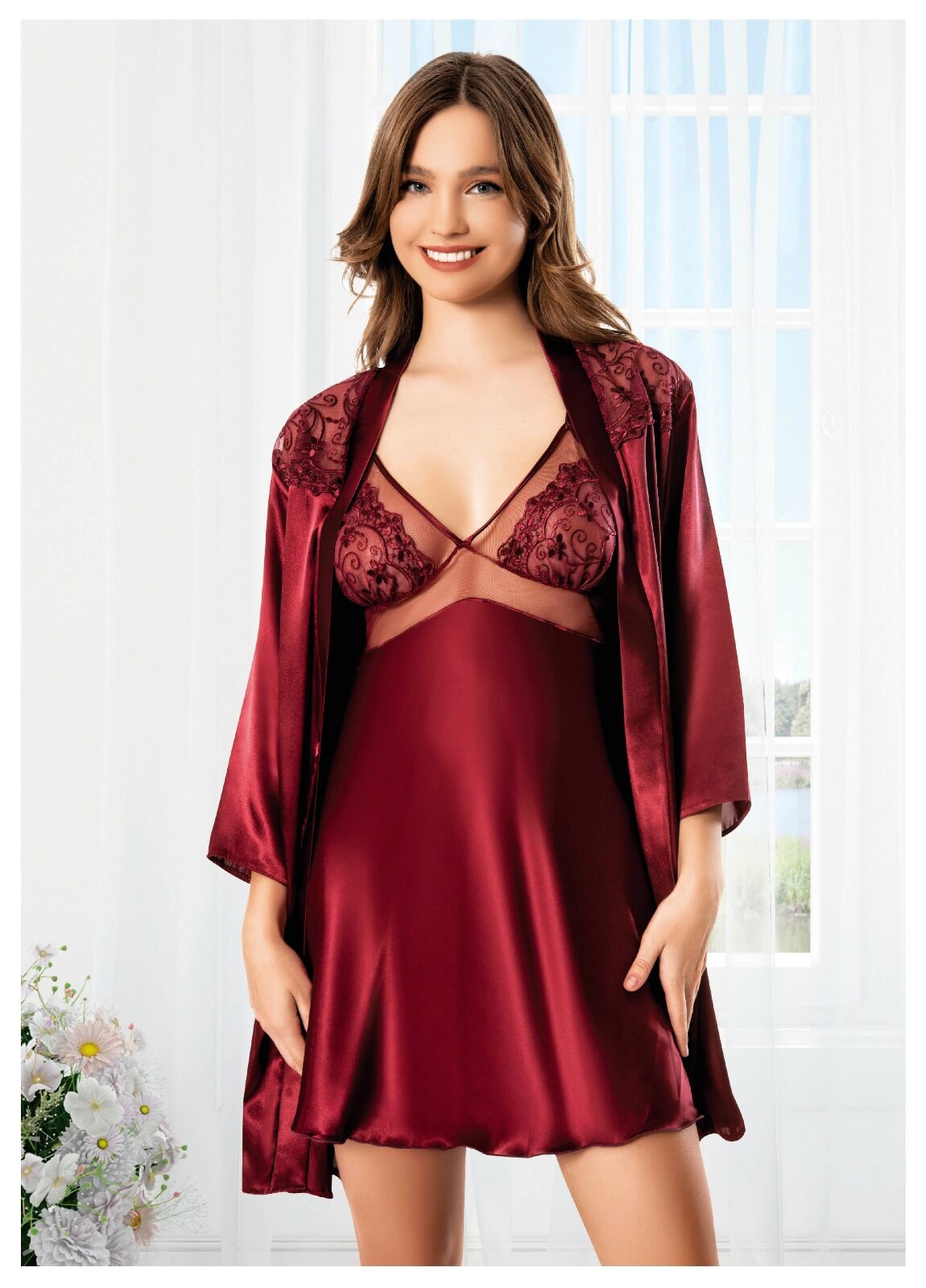 Miss Laris 5066 Bayan İkili Saten Takım