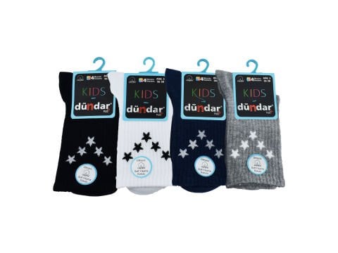 Dündar Erkek Çocuk Dikişsiz Yıkamalı Kokulu Çorap 12'li
