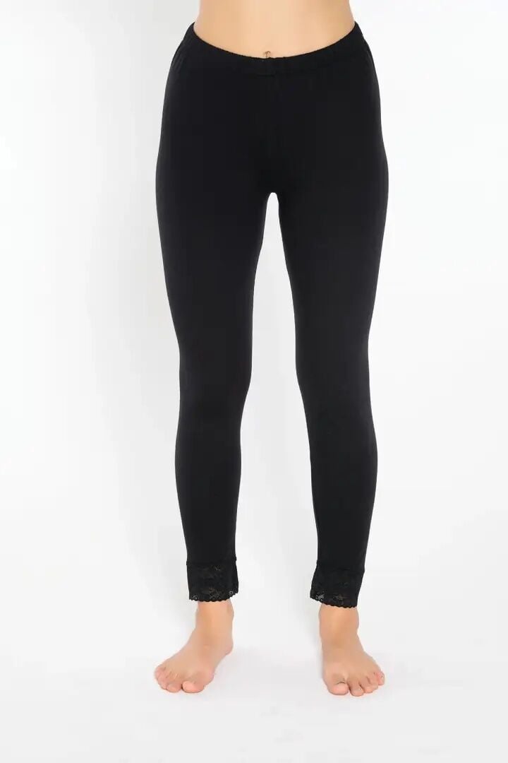 Tutku 0157 Bayan Uzun Dantelli Tayt 6'lı