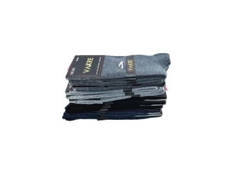 Vakre 9014-26 (41-44) Erkek Penye Likralı Çorap 12'li