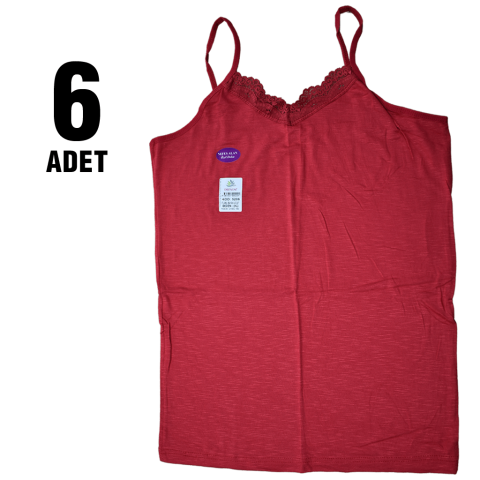 Defnem 5260 İp Askılı Filamlı Bayan Atlet 6'lı