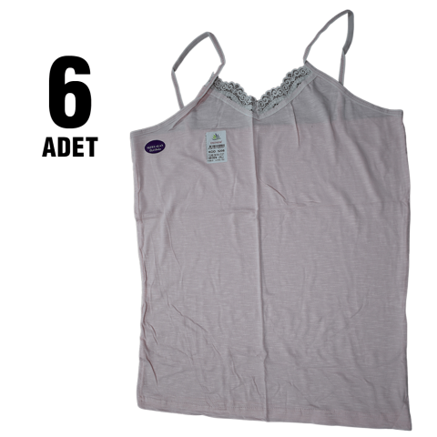 Defnem 5260 İp Askılı Filamlı Bayan Atlet 6'lı