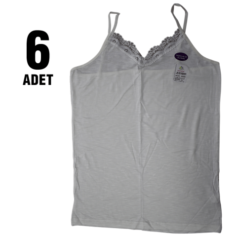 Defnem 5260 İp Askılı Filamlı Bayan Atlet 6'lı