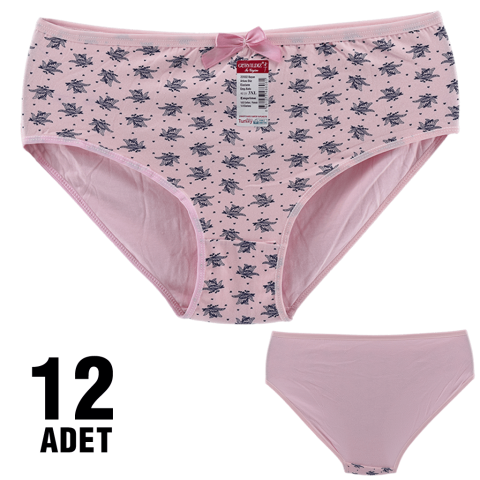 Güryıldız 92007-015 XL Desenli Bayan Bato 12'li