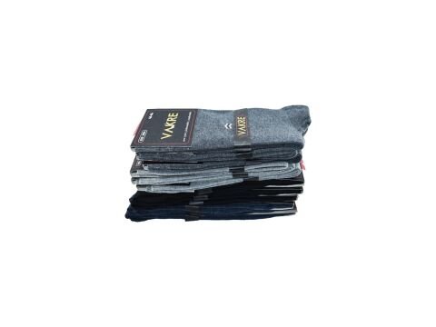 Vakre 9014-27 (41-44) Erkek Penye Likralı Çorap 12'li
