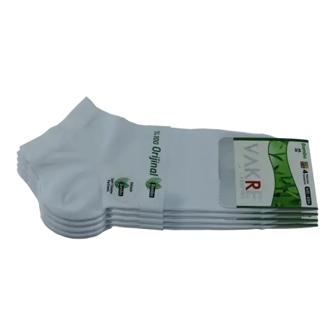 Vakre 9304 (40-45 NO) Dikişsiz Erkek Bambu Patik Çorap 12'li
