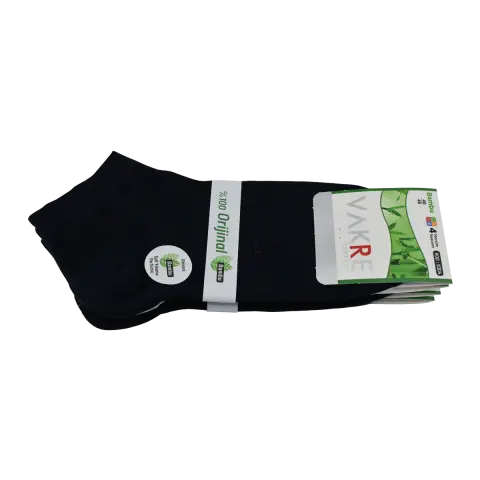 Vakre 9304-3 (40-45 NO) Dikişsiz Erkek Bambu Patik Çorap 12'li