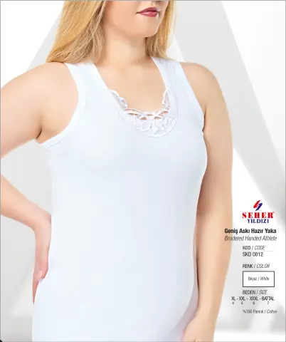 Seher 0012 Geniş Askılı Bayan Atlet 6'lı