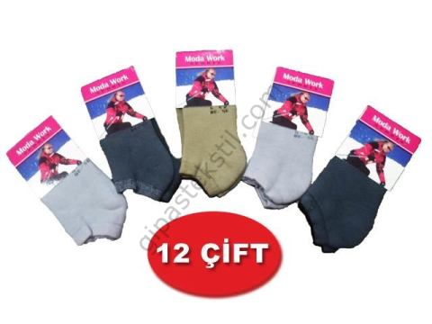 MODA WORK BAYAN HAVLU PATİK PARFÜMLÜ PAKET İÇİ 12 ADET