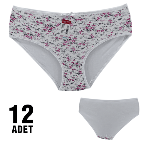 Güryıldız 92007-11 XL Desenli Bayan Bato 12'li