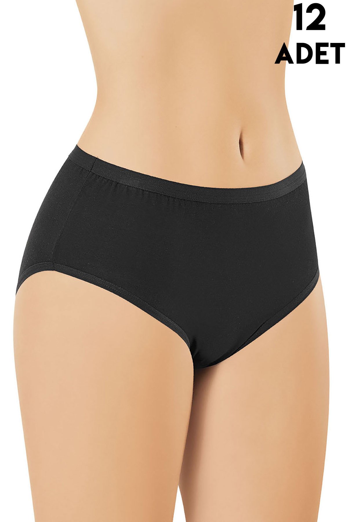 Kota 5109 (L-XL-2XL-3XL) Modal Bayan Külot 12'li SİYAH - 2XL