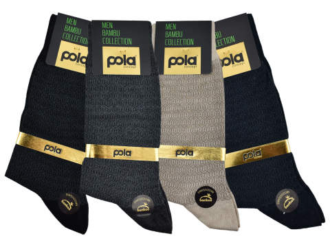 Pola 1613 Yazlık Likralı Erkek Bambu Çorap 12'li