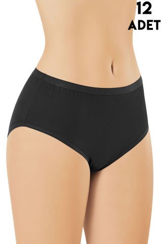 Kota 5109 (L-XL-2XL-3XL) Modal Bayan Külot 12'li SİYAH - L