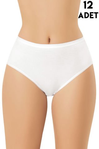 Kota 5109 (L-XL-2XL-3XL) Modal Bayan Külot 12'li BEYAZ - L