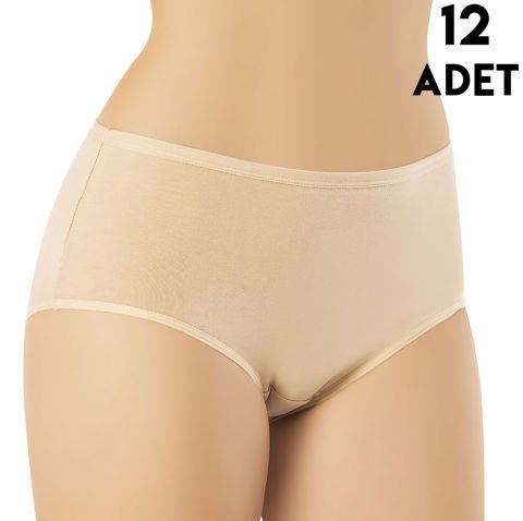 Kota 5110 (L-XL-2XL-3XL) Yüksek Bel Bayan Külot 12'li