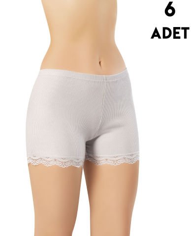 Kota 5022-2 Bayan Dantelli Şort 6'lı