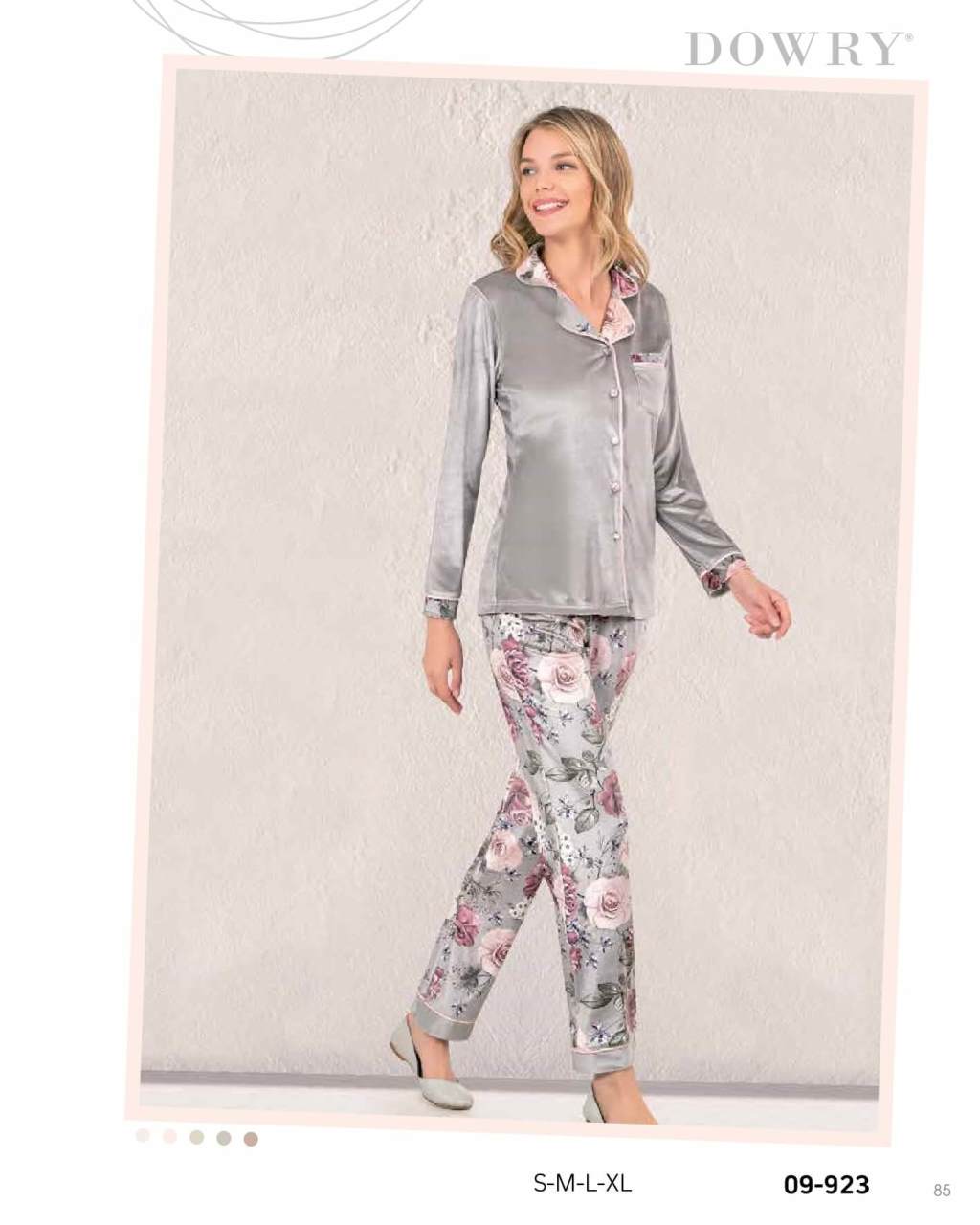 Dowry 09-923 Kadife Uzun Kol Bayan Pijama Takımı