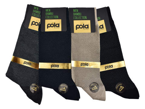 Pola 1608 Yazlık Likralı Erkek Bambu Çorap 12'li