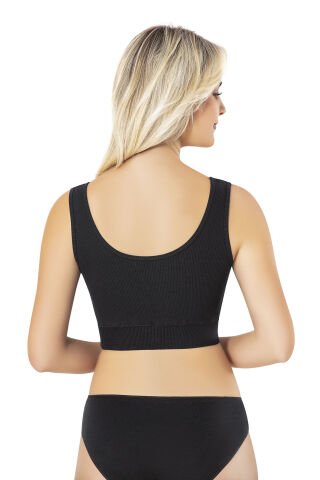 Kota 6807 Penye Kaşkorse Bayan Pedli Bustiyer 6'lı L - SİYAH