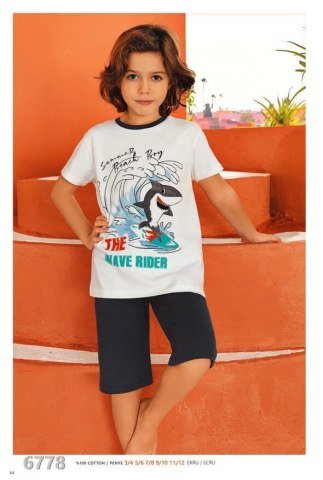 Güryıldız 6778 Kısa Kollu Şortlu Erkek Çocuk Pijama Takımı