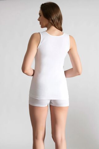 Tutku 0140 Ribana Bayan Kalın Askılı Güpürlü Atlet 6'lı