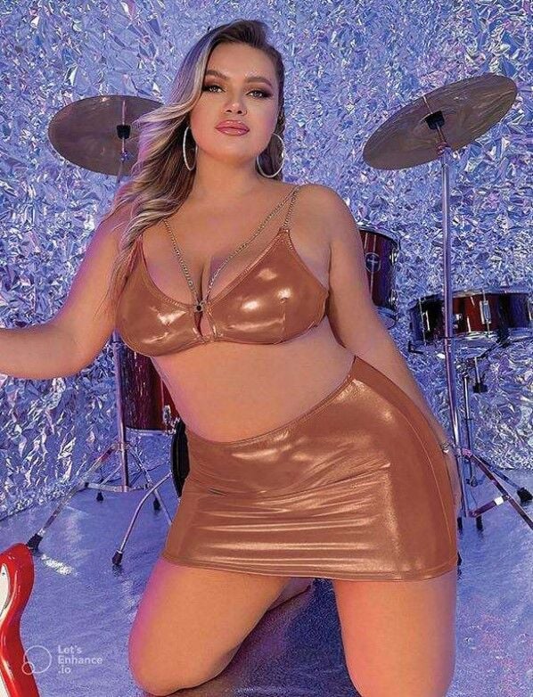 Passione 40011 Büyük Beden Deri Erotik Gecelik