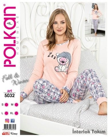 Polkan 5032 İnterlok Bayan Pijama Takımı