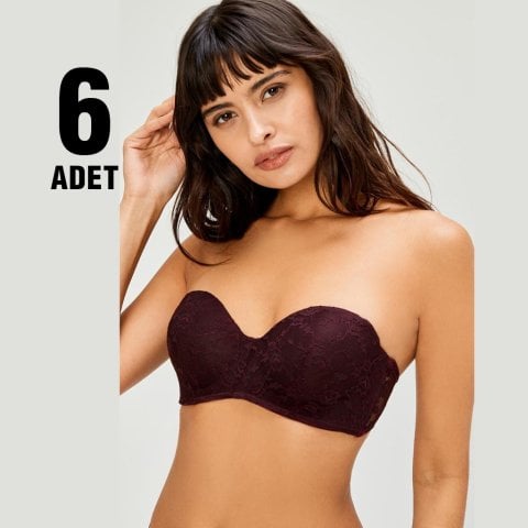 Cansoy 310 Dantelli Lotus Cup Bayan Sütyen 6'lı
