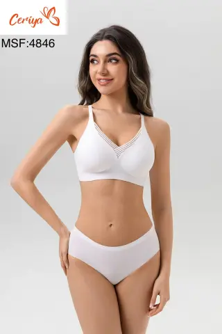 Ceriya 4846 (M-L-XL-XXL) Zero Gram Lazer Kesim Bayan Sütyen 6'lı