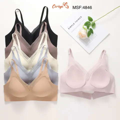 Ceriya 4846 (M-L-XL-XXL) Zero Gram Lazer Kesim Bayan Sütyen 6'lı
