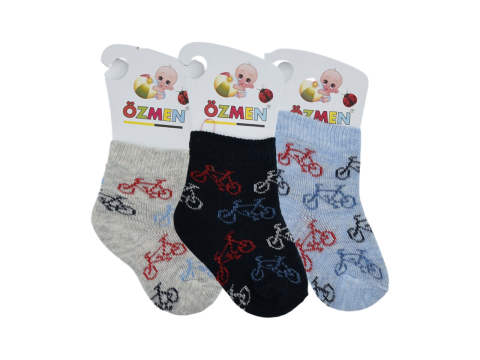 Özmen Yenidoğan Erkek Bebek Çorap 12'li