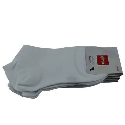 Şirin 4060-5 (36-40) Bayan  Penye Patik Çorap 12'li SİYAH - 36-40 NO