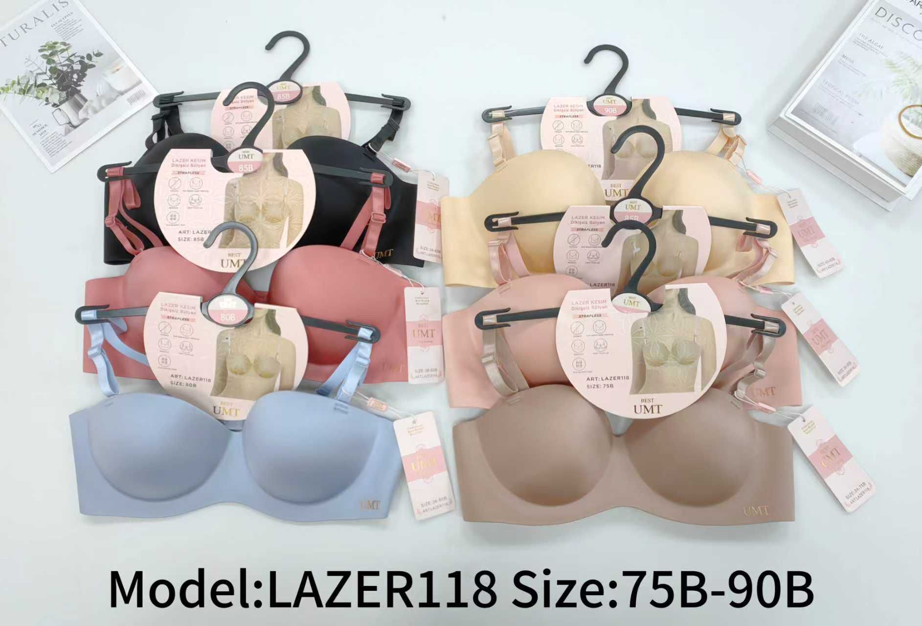 Umt 118 (75-80-85-90) Lazer Kesim Bayan Sütyen 6'lı