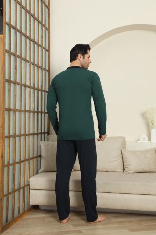 Modareya 3071 (M-L-XL-XXL) Erkek Uzun Kollu Pijama Takım 4'lü