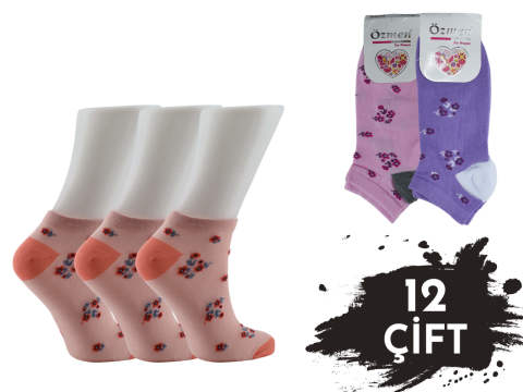 Özmen 38-13 Kaliteli Penye Bayan Patik 12'li