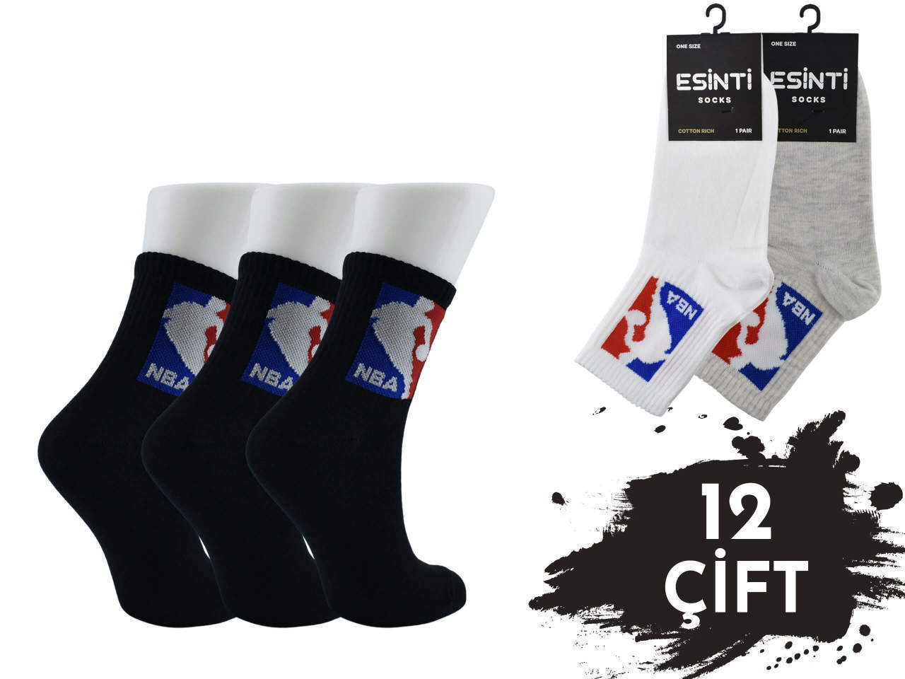 Esinti 5 Bayan Kolej Çorap 12'li