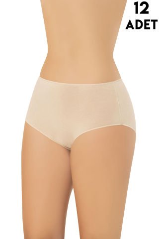 Kota 5114 (M-L-XL-2XL) Yüksek Bel Modal Bayan Külot 12'li TEN - XL