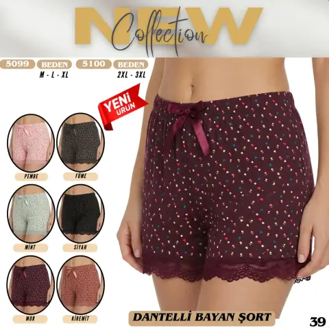 Dondeza 5099 (M-L-XL) Home Style Bayan Şort 6'lı