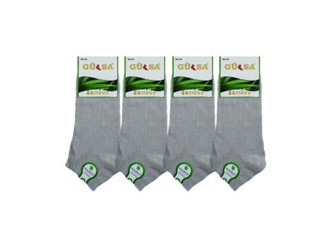 Gülsa Taş Dikişsiz Erkek Bambu Patik Çorap 12'li