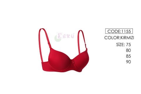 Ebru 1155 Balenli Destekli Silikonlu Mikro Tulumlu Bayan Sütyen 6'lı