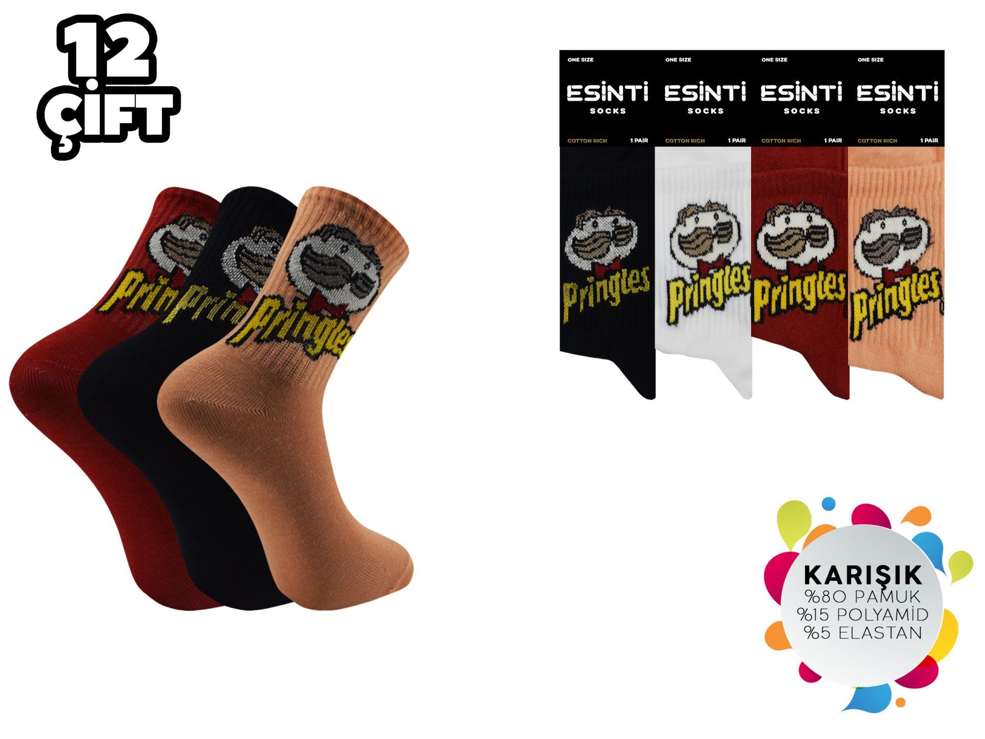 Esinti 75 Bayan Kolej Çorap 12'li