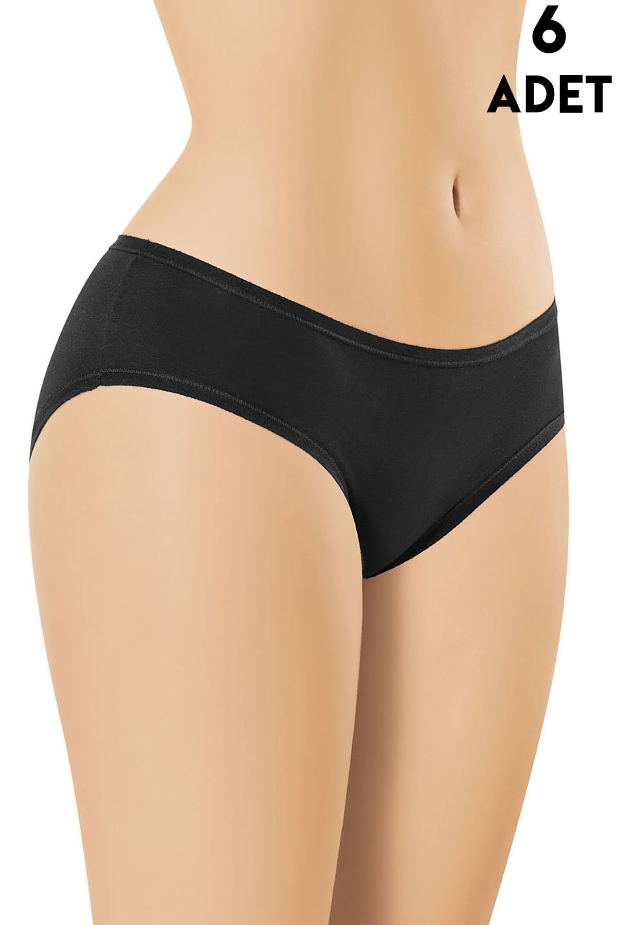Kota 5108 (M-L-XL-2XL) Paris Model Modal Bayan Külot 6'lı SİYAH - 2XL