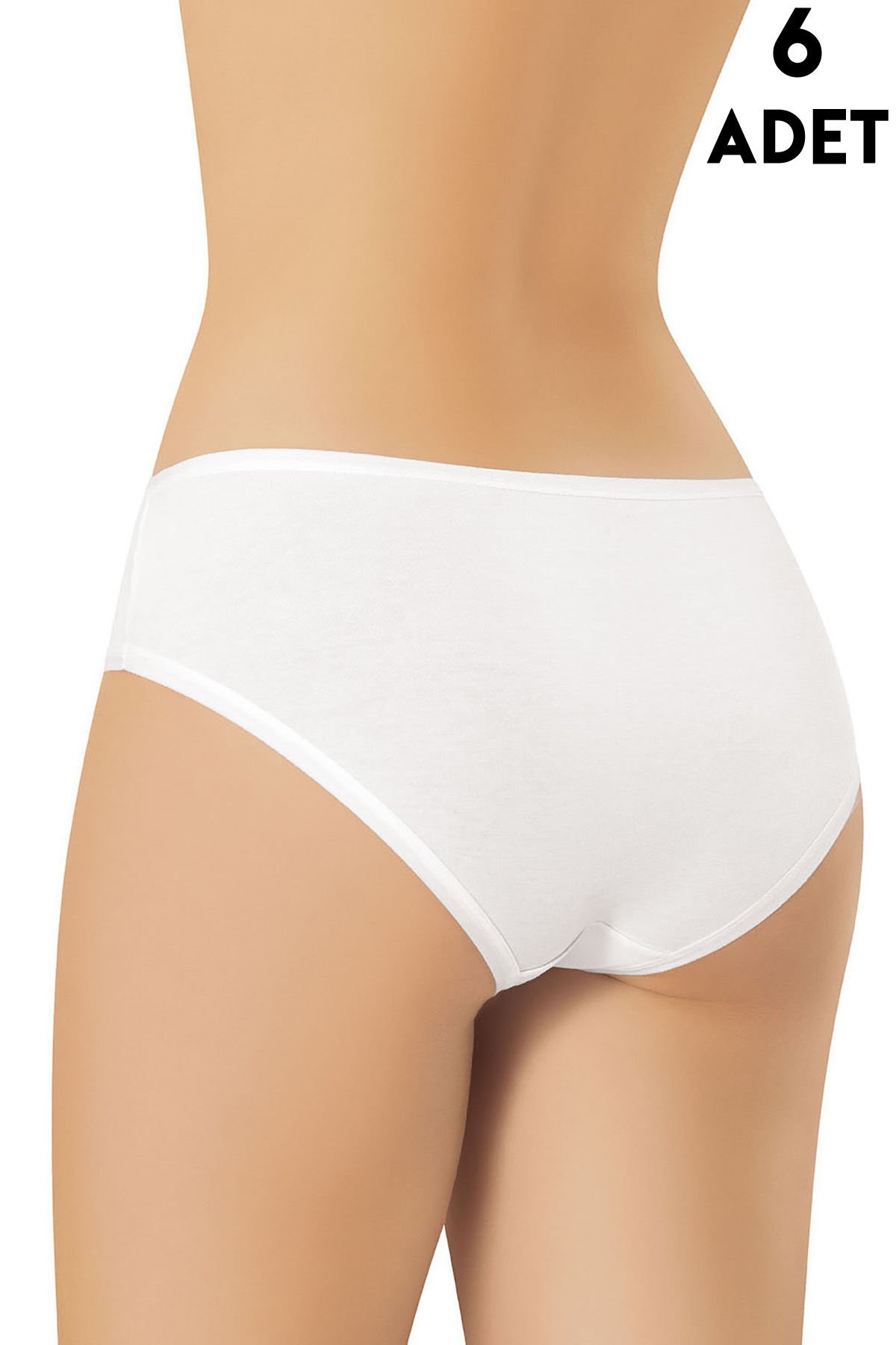 Kota 5108 (M-L-XL-2XL) Paris Model Modal Bayan Külot 6'lı BEYAZ - XL