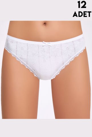 İlke 273 Jakarlı Dantelli Bayan Bikini12'li (M-L-XL)